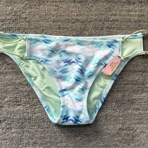 Victoria's Secret Knockout Bikini Bottoms Light Blue With Darker Blue Hues